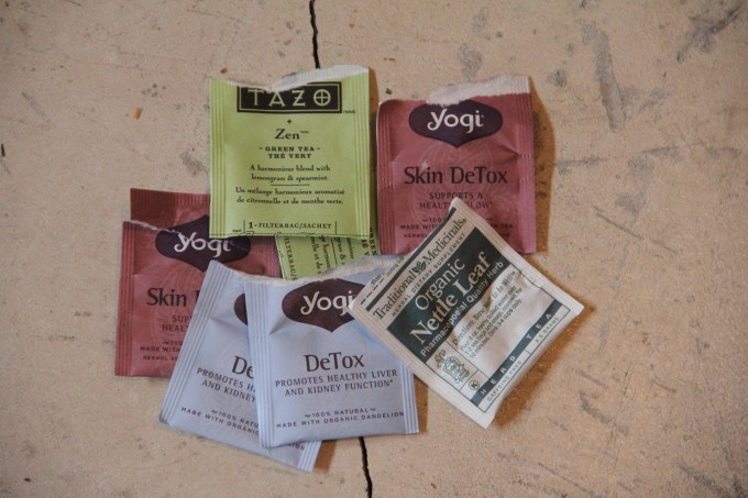 I used 7 versus 50 tea bag wrappers.