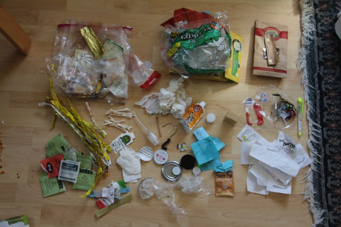 Here is what's inside my trash bag