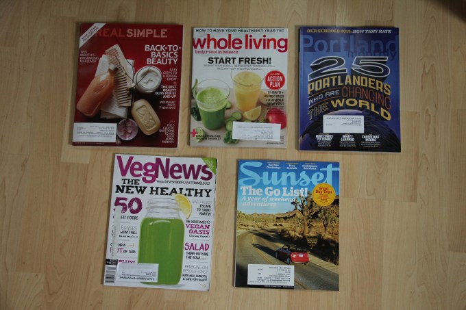 I am getting rid of the top 3 and keeping the bottom 2 magazine subscriptions