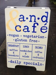 AND Cafe sign