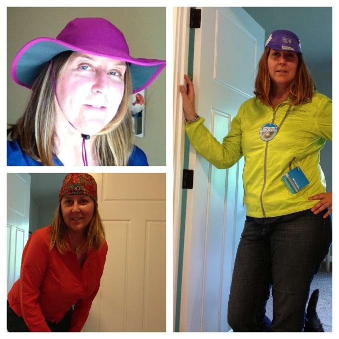 Me trying on different outfits for the trip