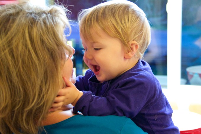 Baby Ava having fun with Grandma B