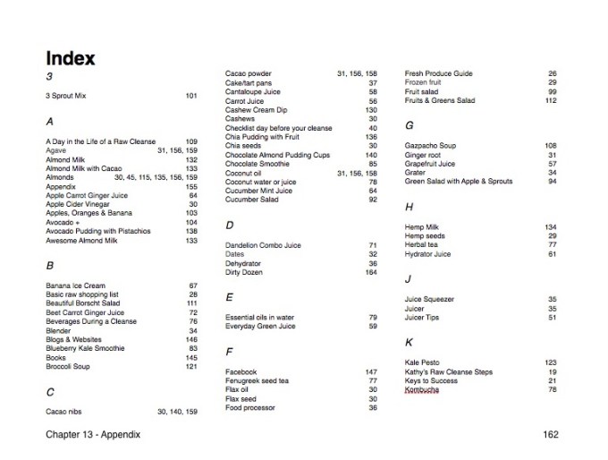 Raw Cleansing Index 1 A