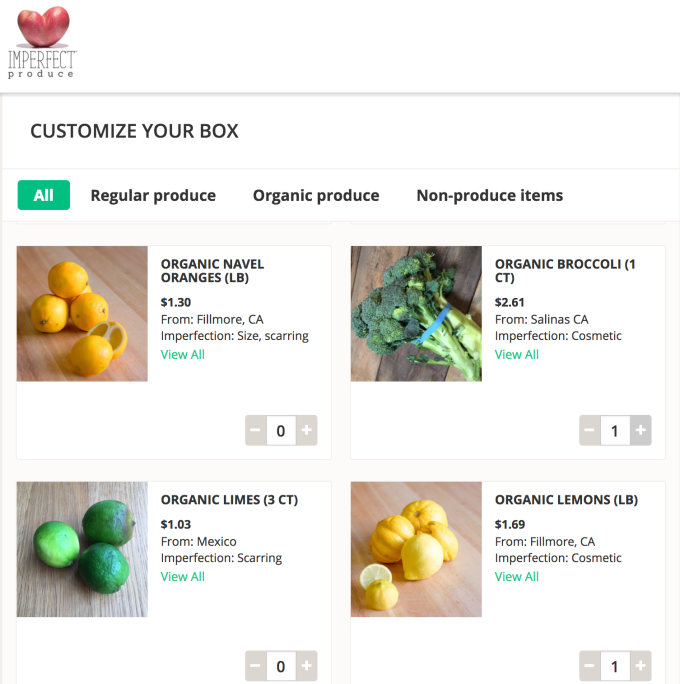 Imperfect Produce Cart shot